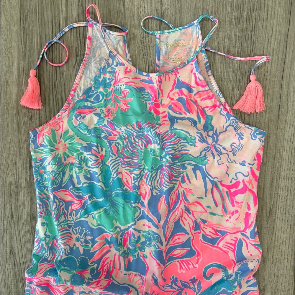 Lilly Pulitzer Margot Dress, in Blue Peri - Viva La Lilly, Small, NWT - Picture 2 of 5